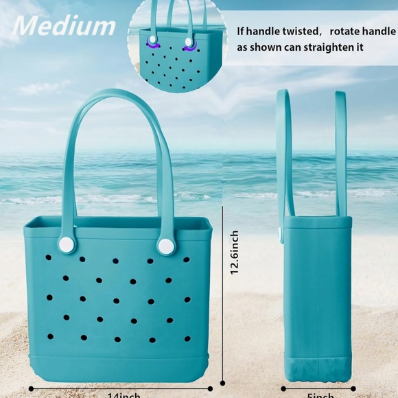 Stylish Blue Tote Bag - Picture 4 of 4